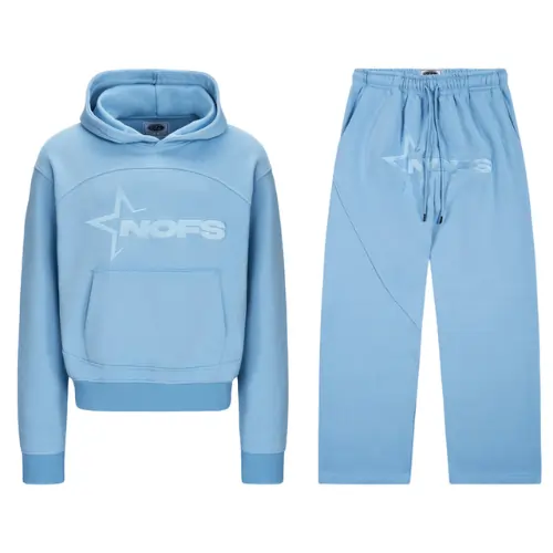 Tone in Tone Baby Blue Noneofus Tracksuit