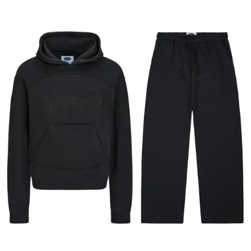 Tone in Tone Black Noneofus Tracksuit