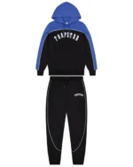 Irongate Chenille Arce Hooded Tracksuit Black Blue