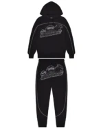 New Shooters Arch Panel Hooded Tracksuit Black